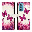 For Motorola Edge 30 3D Painting Horizontal Flip Leather Phone Case(Rose Butterfly) - 2