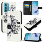 For Motorola Edge 30 3D Painting Horizontal Flip Leather Phone Case(Skull) - 1