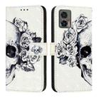 For Motorola Edge 30 Neo 3D Painting Horizontal Flip Leather Phone Case(Skull) - 2