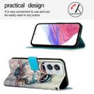 For Motorola Edge 50 Fusion 3D Painting Horizontal Flip Leather Phone Case(Grey Owl) - 3