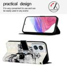 For Motorola Edge 50 Fusion 3D Painting Horizontal Flip Leather Phone Case(Skull) - 3