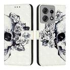 For Motorola Edge 50 Pro 3D Painting Horizontal Flip Leather Phone Case(Skull) - 2