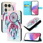 For Motorola Edge 50 Ultra 3D Painting Horizontal Flip Leather Phone Case(Color Drop Wind Chimes) - 1