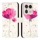 For Motorola Edge 50 Ultra 3D Painting Horizontal Flip Leather Phone Case(Flower) - 2