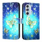 For Motorola Edge X30 / Edge 30 Pro 3D Painting Horizontal Flip Leather Phone Case(Golden Butterfly) - 2