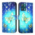 For Motorola Edge+ 2023 / Moto X40 3D Painting Horizontal Flip Leather Phone Case(Golden Butterfly) - 2