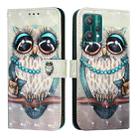 For Motorola Edge+ 2023 / Moto X40 3D Painting Horizontal Flip Leather Phone Case(Grey Owl) - 2