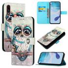 For Motorola Moto E7 Power 3D Painting Horizontal Flip Leather Phone Case(Grey Owl) - 1