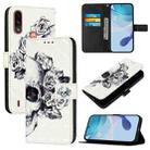 For Motorola Moto E7 Power 3D Painting Horizontal Flip Leather Phone Case(Skull) - 1