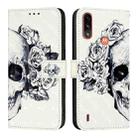 For Motorola Moto E7 Power 3D Painting Horizontal Flip Leather Phone Case(Skull) - 2