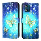 For Motorola Moto E13 3D Painting Horizontal Flip Leather Phone Case(Golden Butterfly) - 2