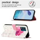 For Motorola Moto E13 3D Painting Horizontal Flip Leather Phone Case(Flower) - 3