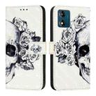 For Motorola Moto E13 3D Painting Horizontal Flip Leather Phone Case(Skull) - 2