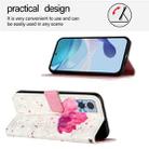 For Motorola Moto E22 / Moto E22i 3D Painting Horizontal Flip Leather Phone Case(Flower) - 3