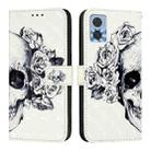 For Motorola Moto E22 / Moto E22i 3D Painting Horizontal Flip Leather Phone Case(Skull) - 2