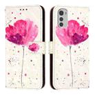 For Motorola Moto E32 Global 3D Painting Horizontal Flip Leather Phone Case(Flower) - 2