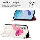 For Motorola Moto E32 Global 3D Painting Horizontal Flip Leather Phone Case(Flower) - 3