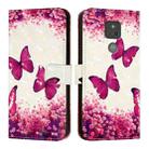 For Motorola Moto G Play 2021 3D Painting Horizontal Flip Leather Phone Case(Rose Butterfly) - 2