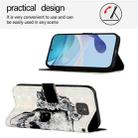 For Motorola Moto G Play 2021 3D Painting Horizontal Flip Leather Phone Case(Skull) - 3