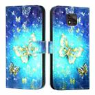 For Motorola Moto G Power 2021 3D Painting Horizontal Flip Leather Phone Case(Golden Butterfly) - 2