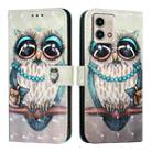 For Motorola Moto G Stylus 4G 2023 3D Painting Horizontal Flip Leather Phone Case(Grey Owl) - 2