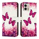 For Motorola Moto G Stylus 4G 2023 3D Painting Horizontal Flip Leather Phone Case(Rose Butterfly) - 2