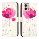 For Motorola Moto G Stylus 4G 2023 3D Painting Horizontal Flip Leather Phone Case(Flower) - 2