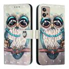 For Motorola Moto G32 3D Painting Horizontal Flip Leather Phone Case(Grey Owl) - 2