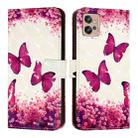 For Motorola Moto G32 3D Painting Horizontal Flip Leather Phone Case(Rose Butterfly) - 2