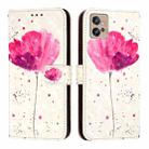 For Motorola Moto G32 3D Painting Horizontal Flip Leather Phone Case(Flower) - 2