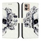 For Motorola Moto G32 3D Painting Horizontal Flip Leather Phone Case(Skull) - 2