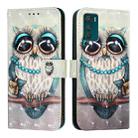 For Motorola Moto G42 3D Painting Horizontal Flip Leather Phone Case(Grey Owl) - 2