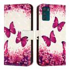 For Motorola Moto G42 3D Painting Horizontal Flip Leather Phone Case(Rose Butterfly) - 2