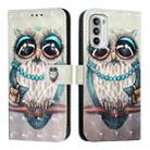 For Motorola Moto G52 / Moto G82 / Moto G71s 3D Painting Horizontal Flip Leather Phone Case(Grey Owl) - 2