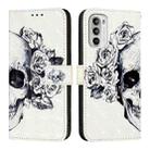 For Motorola Moto G52 / Moto G82 / Moto G71s 3D Painting Horizontal Flip Leather Phone Case(Skull) - 2