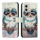 For Motorola Moto G53 5G / Moto G13 3D Painting Horizontal Flip Leather Phone Case(Grey Owl) - 2