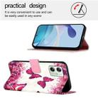 For Motorola Moto G54 EU / Brazil Version 3D Painting Horizontal Flip Leather Phone Case(Rose Butterfly) - 3