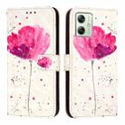 For Motorola Moto G54 EU / Brazil Version 3D Painting Horizontal Flip Leather Phone Case(Flower) - 2