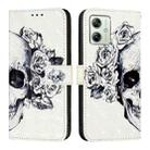 For Motorola Moto G54 EU / Brazil Version 3D Painting Horizontal Flip Leather Phone Case(Skull) - 2