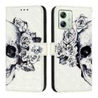 For Motorola Moto G54 India / Moto G54 Power 3D Painting Horizontal Flip Leather Phone Case(Skull) - 2