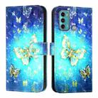 For Motorola Moto G60 / Moto G40 Fusion 3D Painting Horizontal Flip Leather Phone Case(Golden Butterfly) - 2