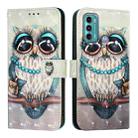 For Motorola Moto G60 / Moto G40 Fusion 3D Painting Horizontal Flip Leather Phone Case(Grey Owl) - 2