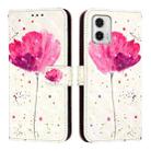 For Motorola Moto G73 3D Painting Horizontal Flip Leather Phone Case(Flower) - 2