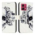 For Motorola Moto G84 3D Painting Horizontal Flip Leather Phone Case(Skull) - 2