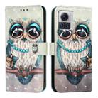 For Motorola Moto X30 Pro / Edge 30 Ultra 3D Painting Horizontal Flip Leather Phone Case(Grey Owl) - 2