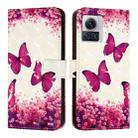 For Motorola Moto X30 Pro / Edge 30 Ultra 3D Painting Horizontal Flip Leather Phone Case(Rose Butterfly) - 2