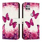 For Motorola One 5G Ace / Moto G 5G 2020 3D Painting Horizontal Flip Leather Phone Case(Rose Butterfly) - 2