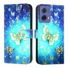 For Motorola Moto G85 3D Painting Horizontal Flip Leather Phone Case(Golden Butterfly) - 2