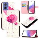 For Motorola Moto G85 3D Painting Horizontal Flip Leather Phone Case(Flower) - 1