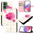 For Motorola Moto G35 3D Painting Horizontal Flip Leather Phone Case(Flower) - 1